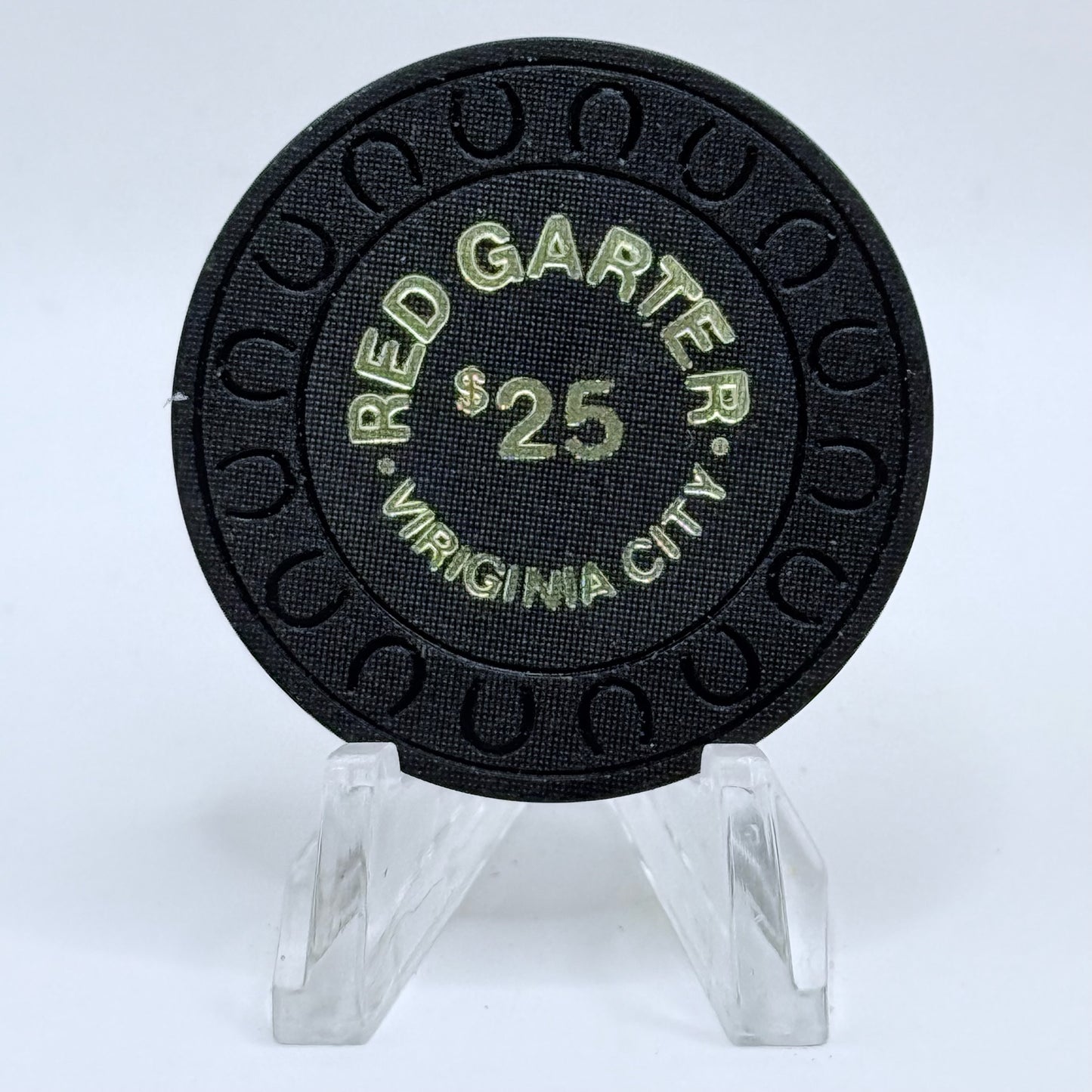 Red Garter Virginia City Nevada 1961 'Misspell' $25 Casino Chip N4395
