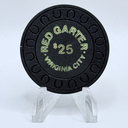 Red Garter Virginia City Nevada 1961 'Misspell' $25 Casino Chip N4395
