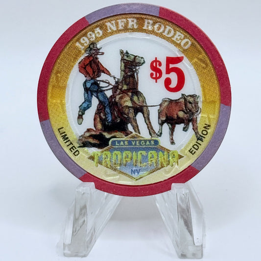 Tropicana Las Vegas Nevada 1995 'NFR Rodeo' LE $5 Casino Chip N1349
