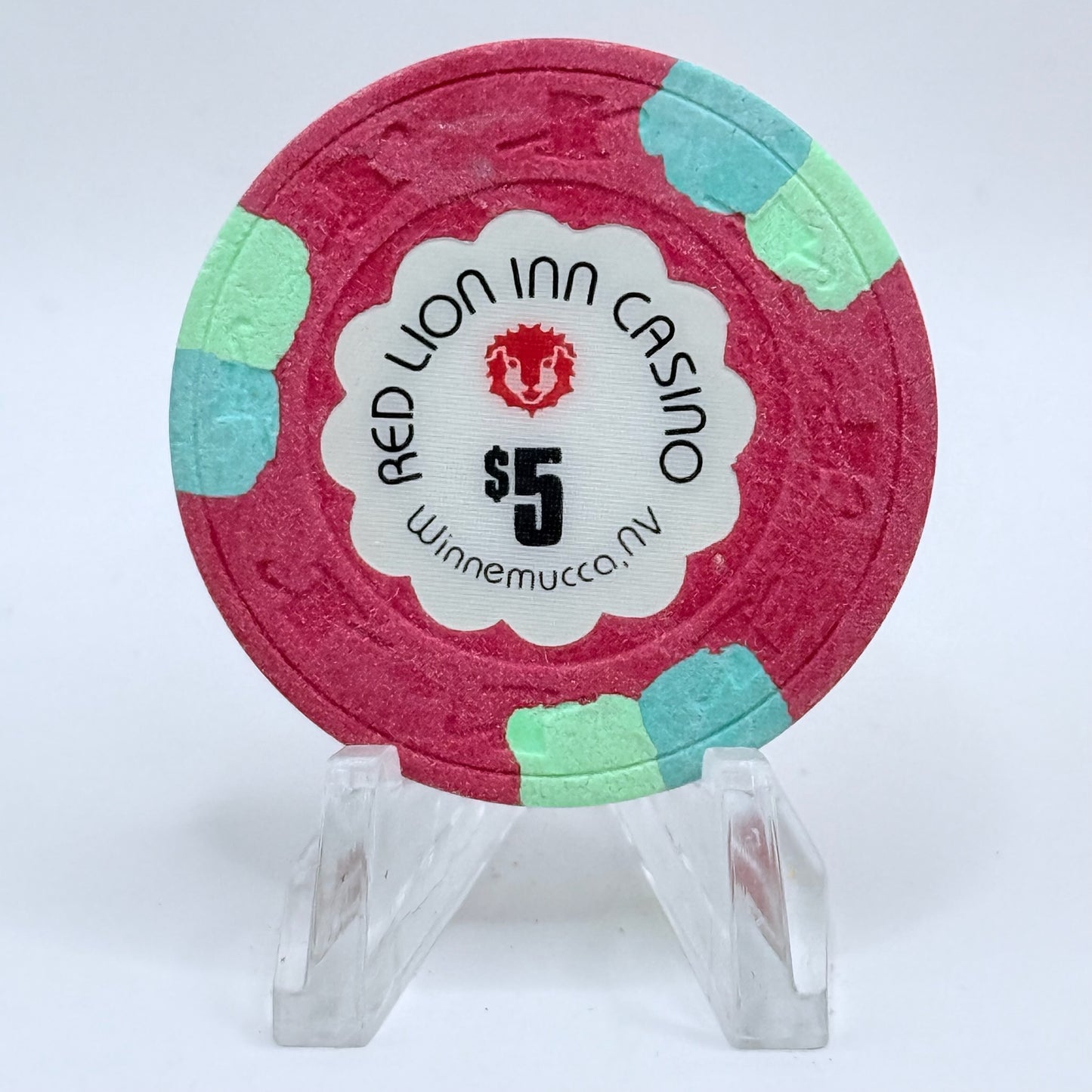 Red Lion Inn Casino Winnemucca Nevada 1987 $5 Casino Chip N3319