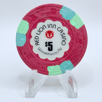 Red Lion Inn Casino Winnemucca Nevada 1987 $5 Casino Chip N3319