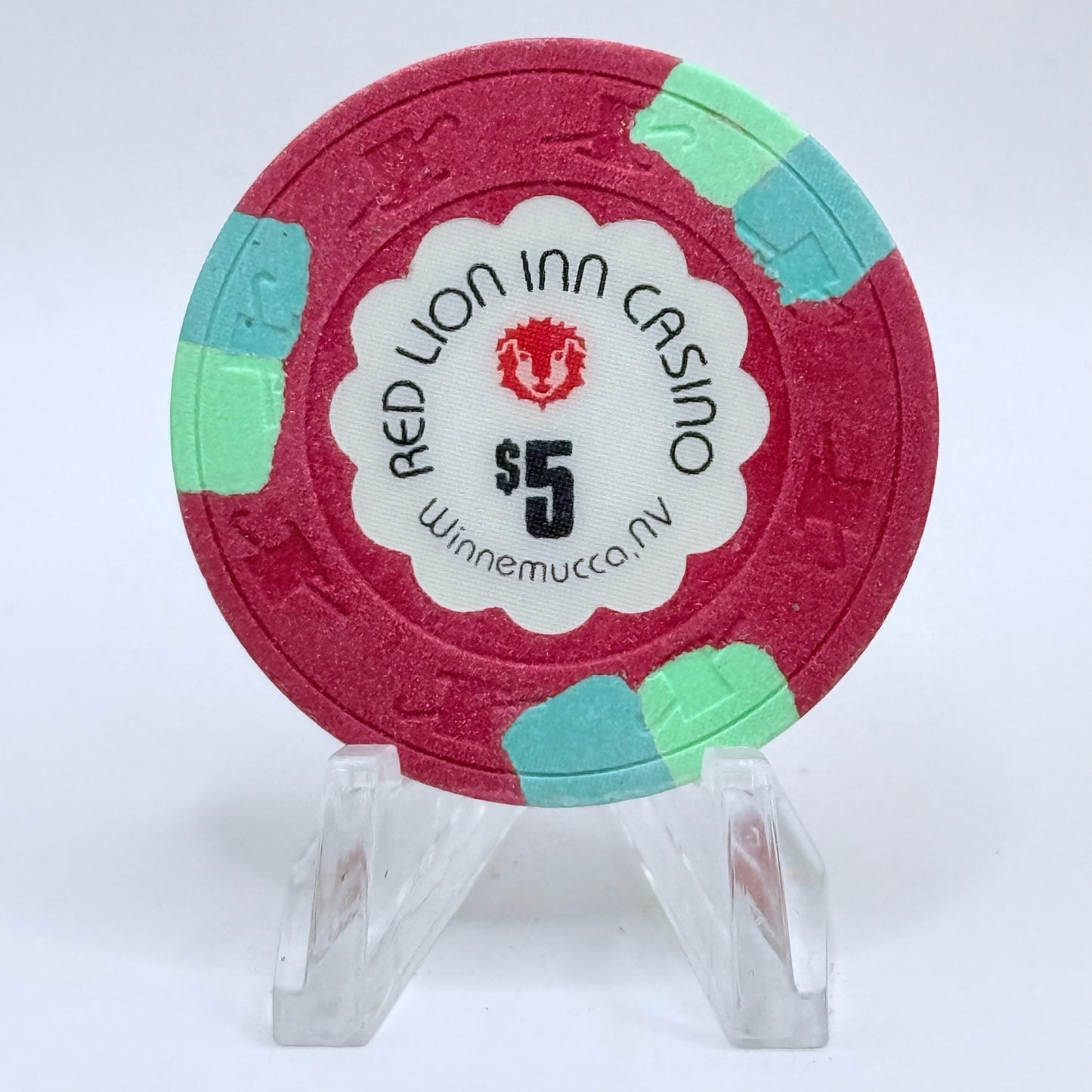 Red Lion Inn Casino Winnemucca Nevada 1987 $5 Casino Chip N3319