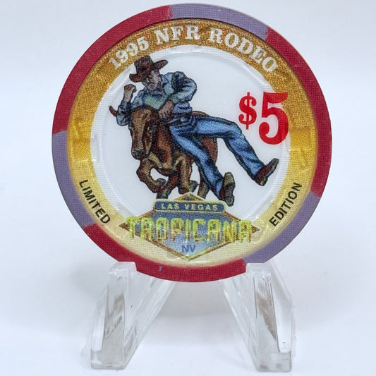 Tropicana Las Vegas Nevada 1995 'NFR Rodeo' LE $5 Casino Chip N1350
