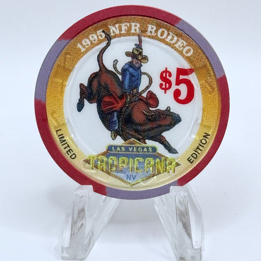 Tropicana Las Vegas Nevada 1995 'NFR Rodeo' LE $5 Casino Chip N1328