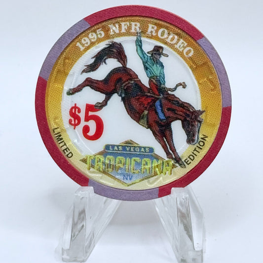 Tropicana Las Vegas Nevada 1995 'NFR Rodeo' LE $5 Casino Chip N1329