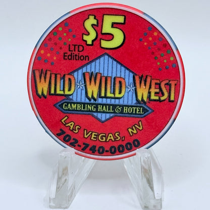 Wild Wild West Las Vegas Nevada 2004 'Courtney' LE $5 Casino Chip E3339