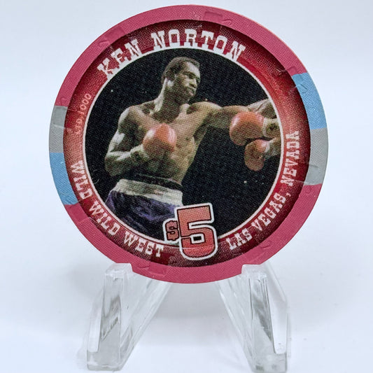 Wild Wild West Las Vegas Nevada 2005 'Ken Norton' LE $5 Casino Chip E4571