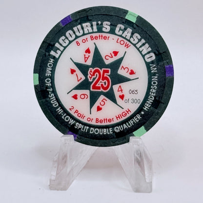 Ligouri's Casino Henderson Nevada 1996 LE $25 Casino Chip N8700