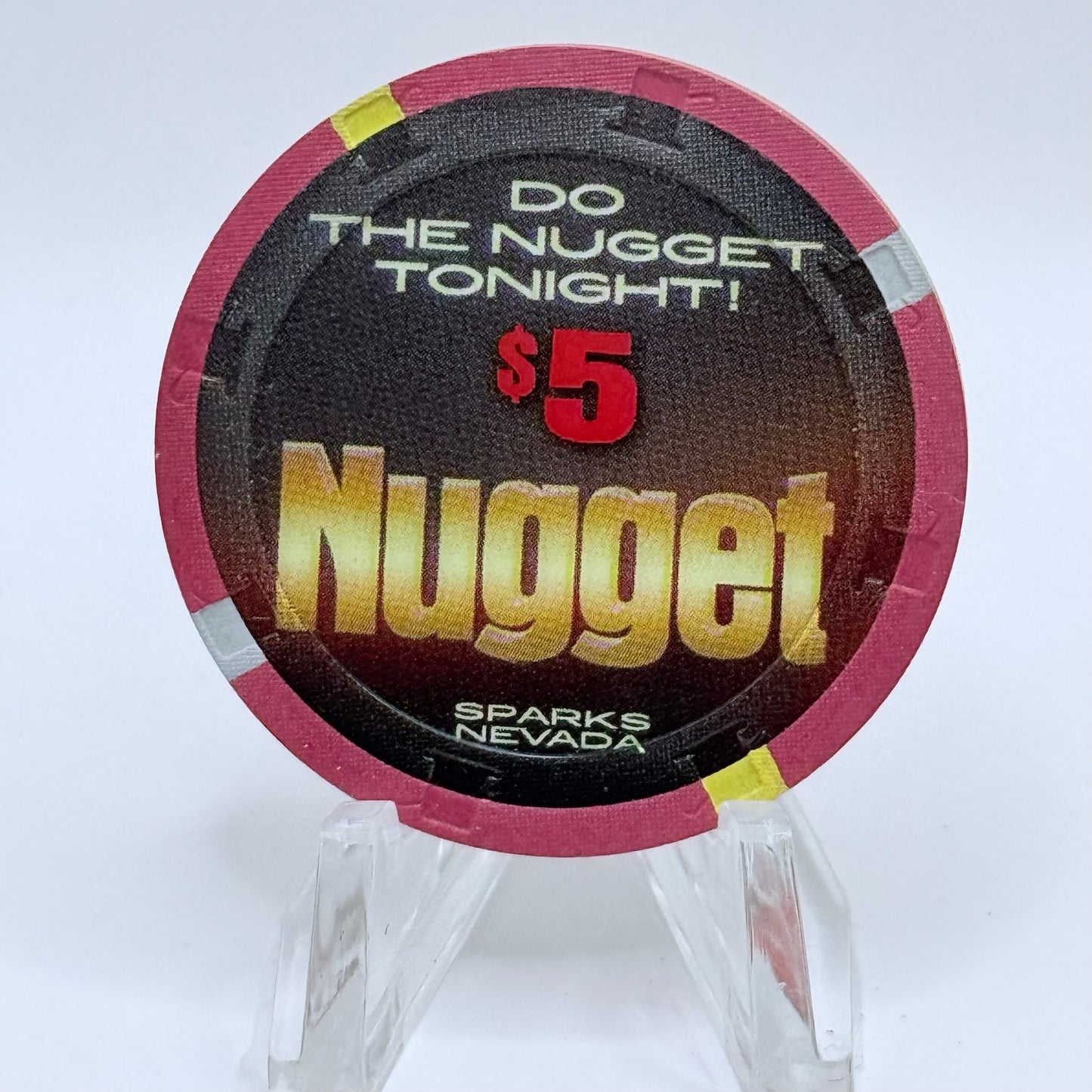 John Ascuaga's Nugget Sparks Nevada 2007 'Hot August Nights' LE $5 Casino Chip E6454