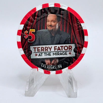 Mirage Las Vegas Nevada 2009 'Terry Fator' Series 30 LE $5 Casino Chip E8166