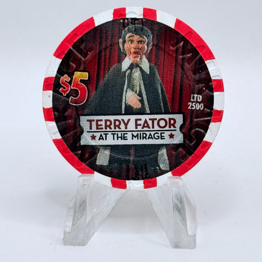 Mirage Las Vegas Nevada 2009 'Terry Fator' Series 30 LE $5 Casino Chip E8167