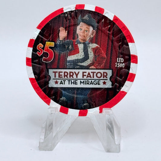 Mirage Las Vegas Nevada 2009 'Terry Fator' Series 30 LE $5 Casino Chip E8169