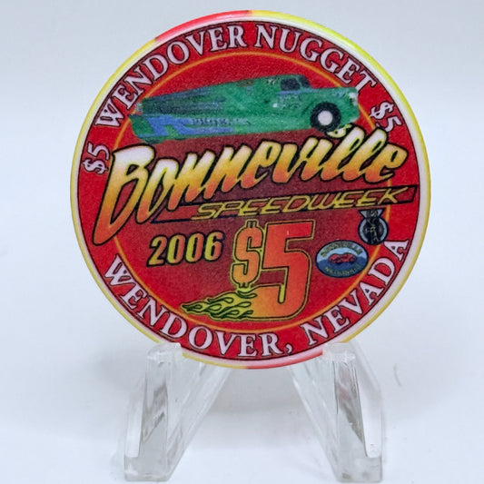 Wendover Nugget Wendover Nevada 2006 'Bonneville Speedway' LE $5 Casino Chip E5700