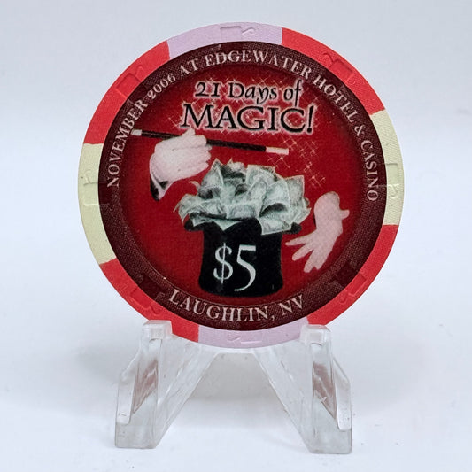 Edgewater Laughlin Nevada 2006 LE $5 Casino Chip E5751