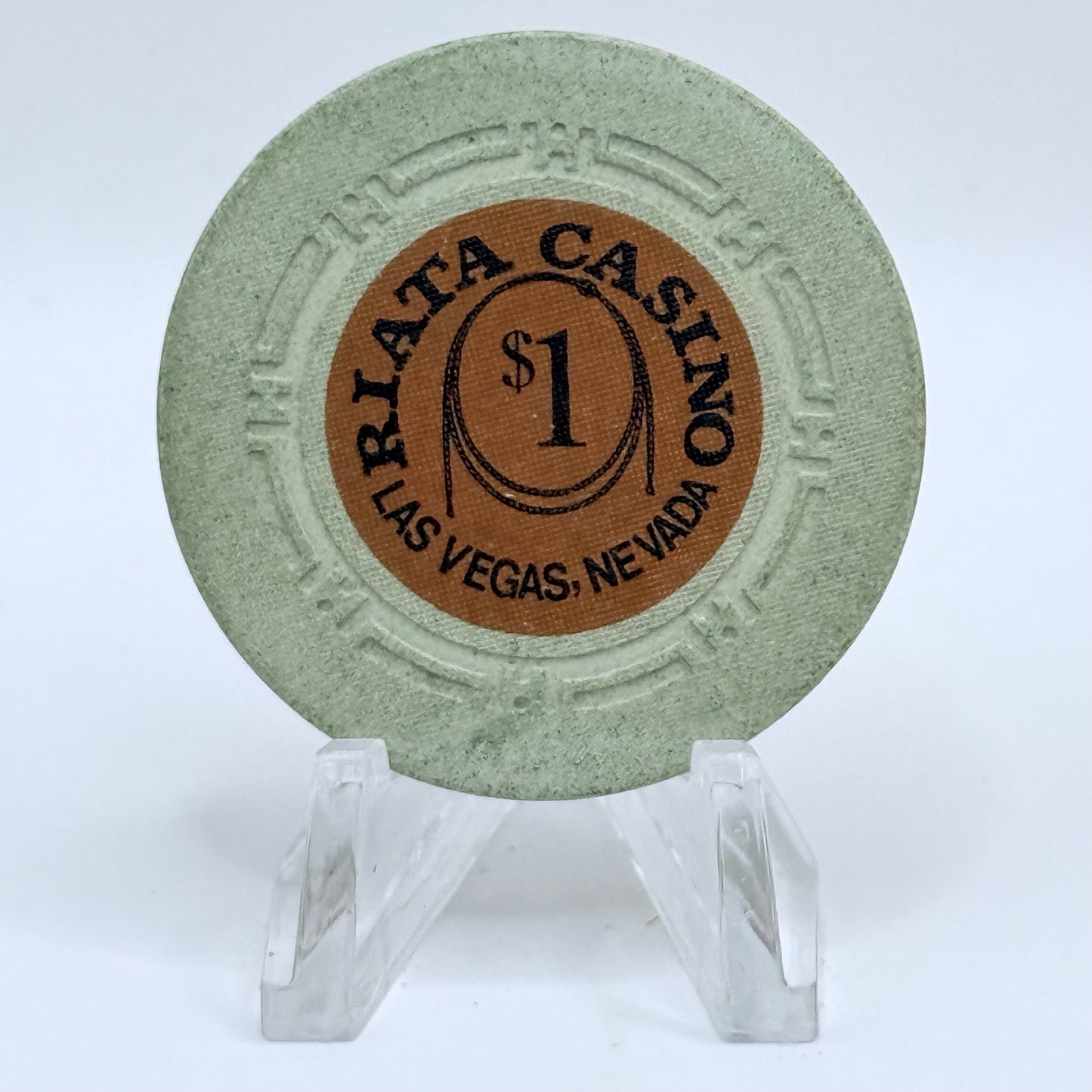 Riata Casino  Las Vegas Nevada 1973 LE $1 Casino Chip N2055