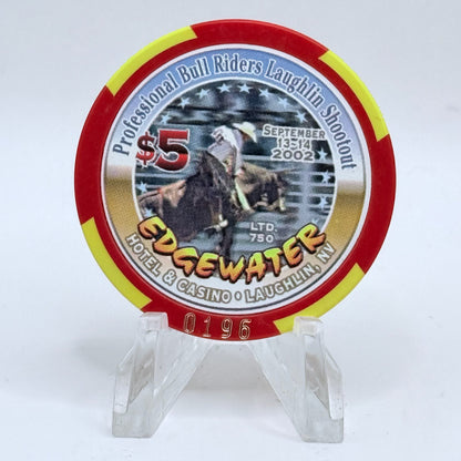 Edgewater Laughlin Nevada 2002 '#0196' LE $5 Casino Chip E0360
