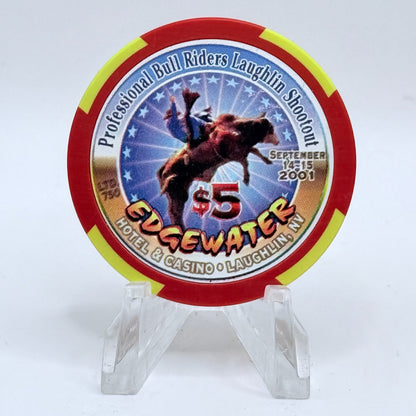 Edgewater Laughlin Nevada 2001 '#0615' LE $5 Casino Chip V8392