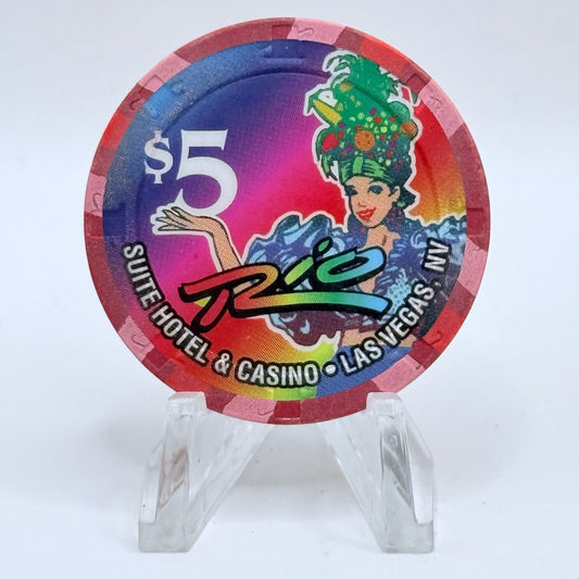Rio Las Vegas Nevada 1995 $5 Casino Chip N2683