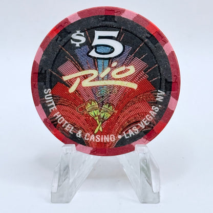 Rio Las Vegas Nevada 1995 $5 Casino Chip N2683