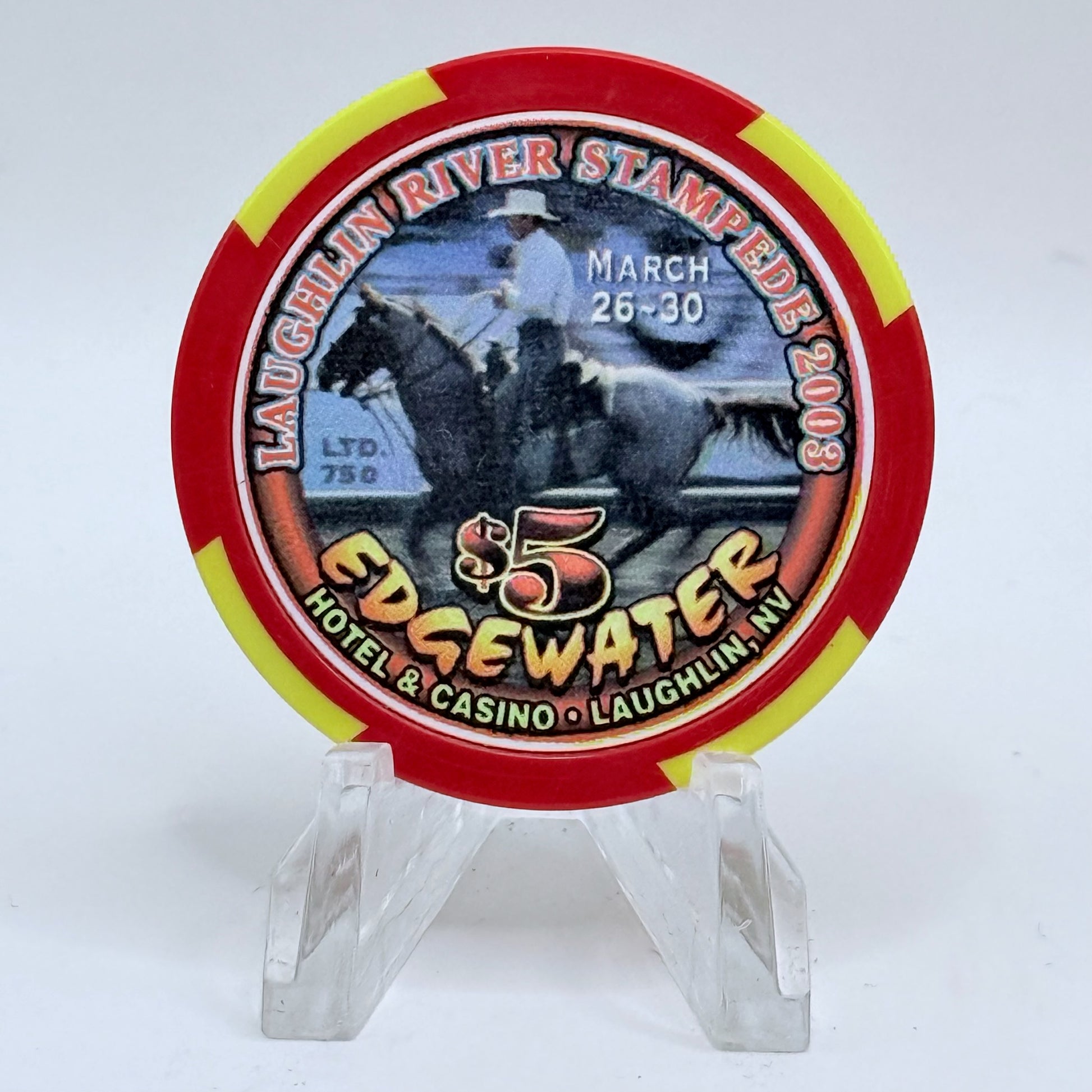 Edgewater Laughlin Nevada 2003 '#0023' LE $5 Casino Chip E4504