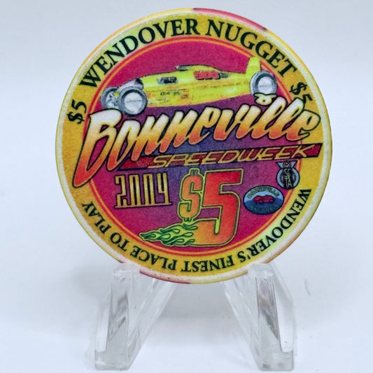 Wendover Nugget Wendover Nevada 2004 'Bonneville Speedweek' LE $5 Casino Chip E3707
