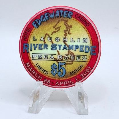 Edgewater Laughlin Nevada 2001 LE $5 Casino Chip V7430