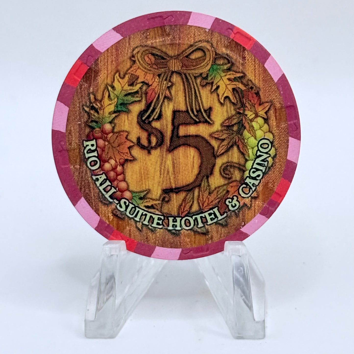 Rio Las Vegas Nevada 2004 'Autumn Wreath' LE $5 Casino Chip E4001
