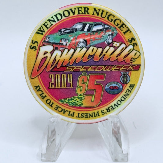 Wendover Nugget Wendover Nevada 2004 'Bonneville Speedweek' LE $5 Casino Chip E3705