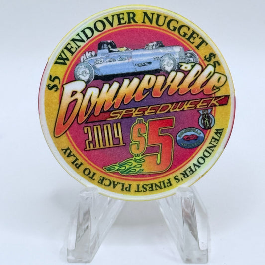 Wendover Nugget Wendover Nevada 2004 'Bonneville Speedweek' LE $5 Casino Chip E3704