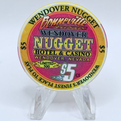 Wendover Nugget Wendover Nevada 2004 'Bonneville Speedweek' LE $5 Casino Chip E3704