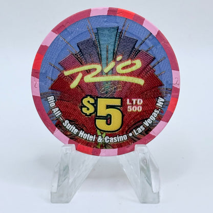 Rio Las Vegas Nevada 2004 'Two Turtledoves' Series 17 LE $5 Casino Chip E4063