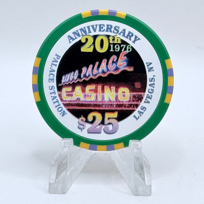 Palace Station Las Vegas Nevada 1996 '20th Anniversary' LE $25 Casino Chip N8937