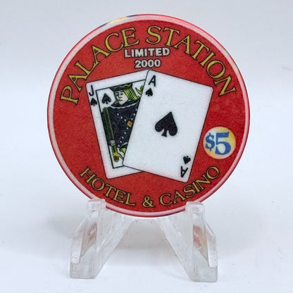 Palace Station Las Vegas Nevada 1999 LE $5 Casino Chip V3199