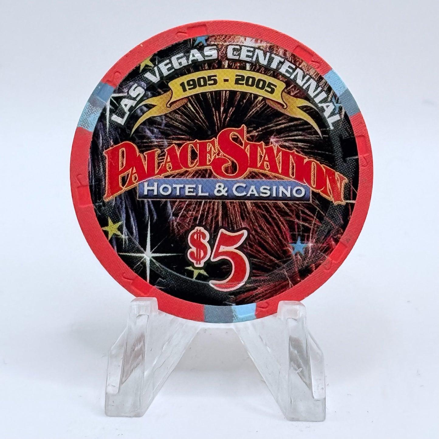 Palace Station Las Vegas Nevada 2005 'Las Vegas Centennial' LE $5 Casino Chip E4361
