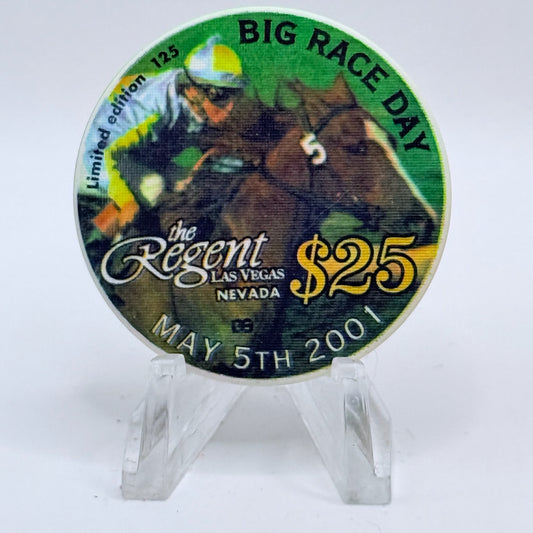 The Regent Las Vegas Nevada 2001 'Big Race Day ' LE $25 Casino Chip V7649