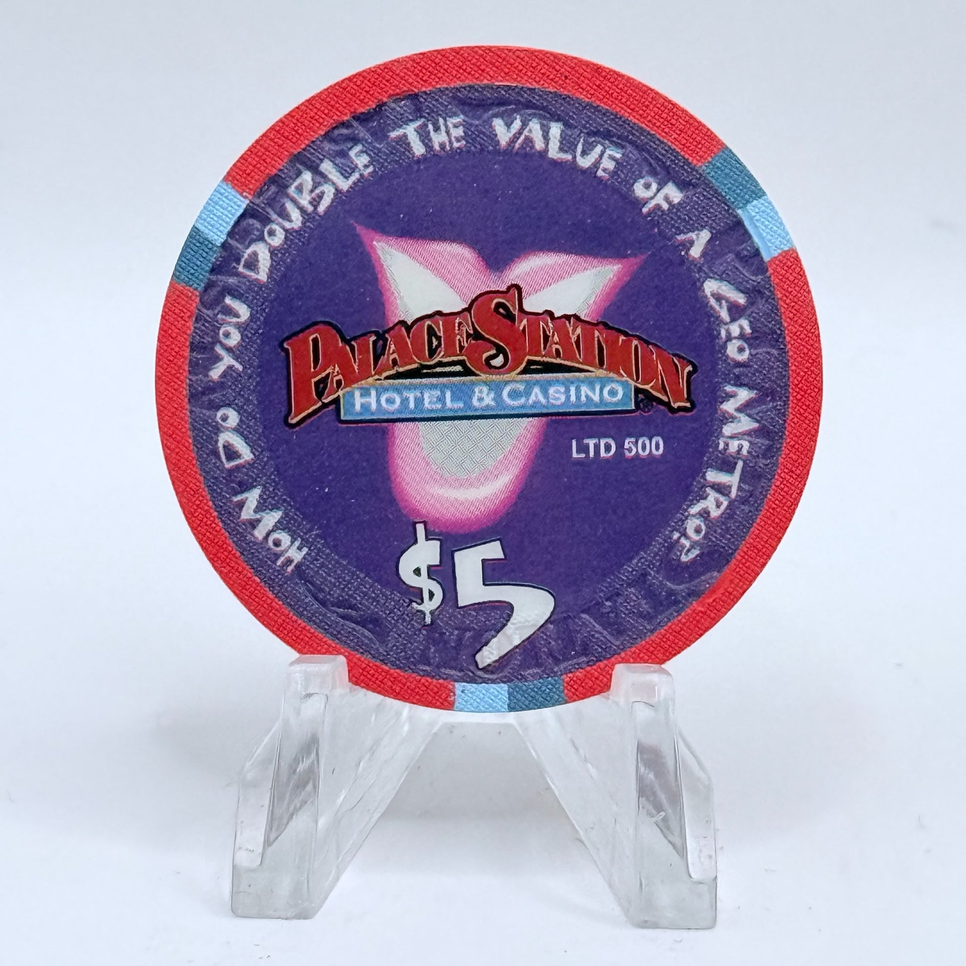 Palace Station Las Vegas Nevada 2001 LE $5 Casino Chip V9349