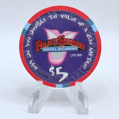 Palace Station Las Vegas Nevada 2001 LE $5 Casino Chip V9349
