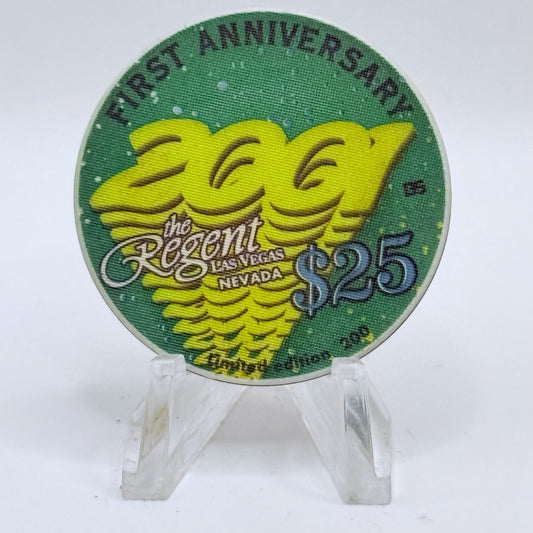 The Regent Las Vegas Nevada 2001 '1st Anniversary' LE $25 Casino Chip V9584