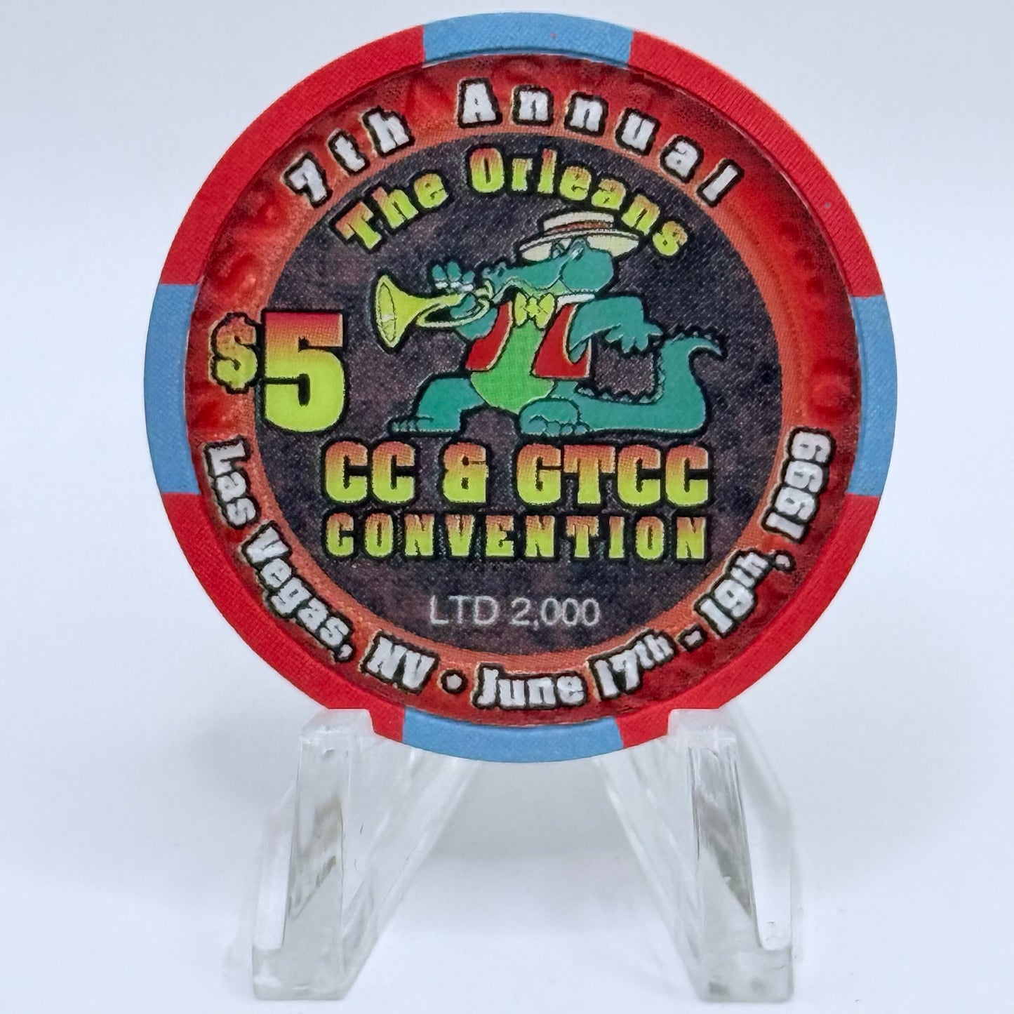 CC&GTCC Other Issues 1999 '7th Annual CC & GTCC Convention' LE $5 Casino Chip V3183