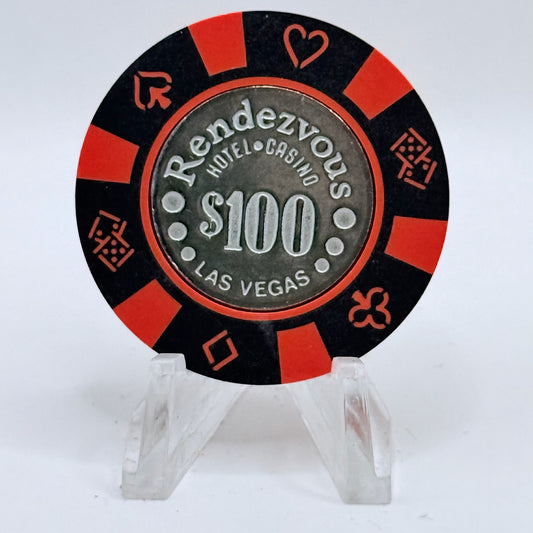 Rendezvous Las Vegas Nevada 1990s LE $100 Imitation Chip V6844