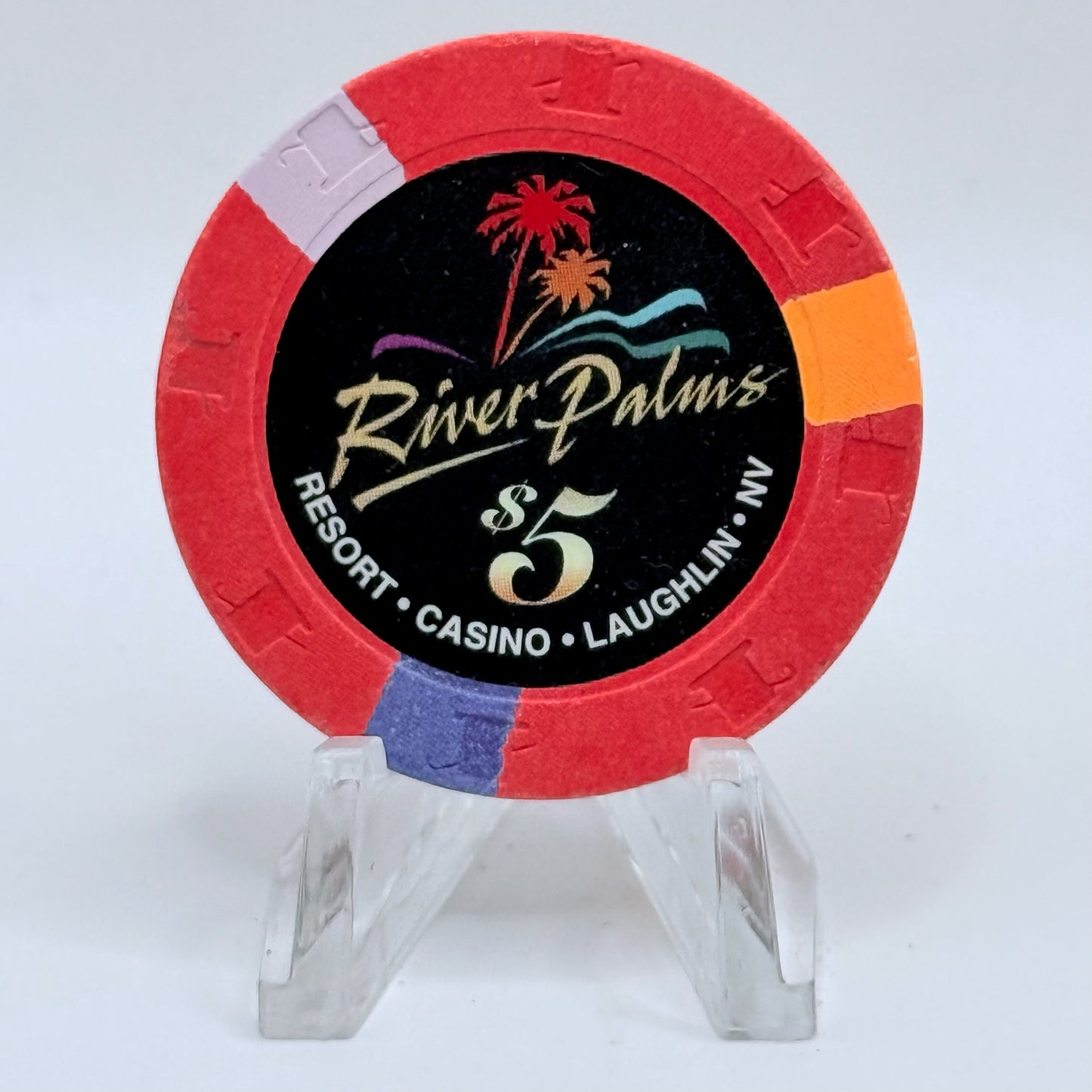 River Palms Casino Laughlin Nevada 1998 $5 Casino Chip V3310