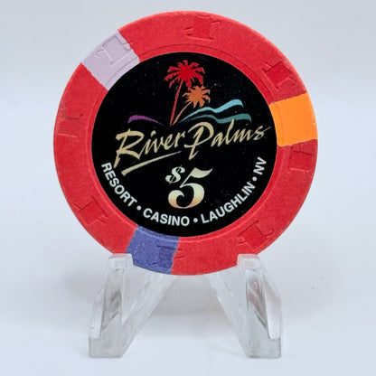 River Palms Casino Laughlin Nevada 1998 $5 Casino Chip V3310