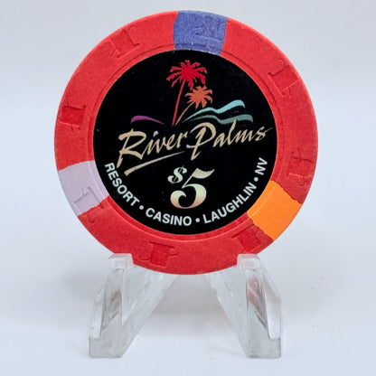 River Palms Casino Laughlin Nevada 1998 $5 Casino Chip V3310