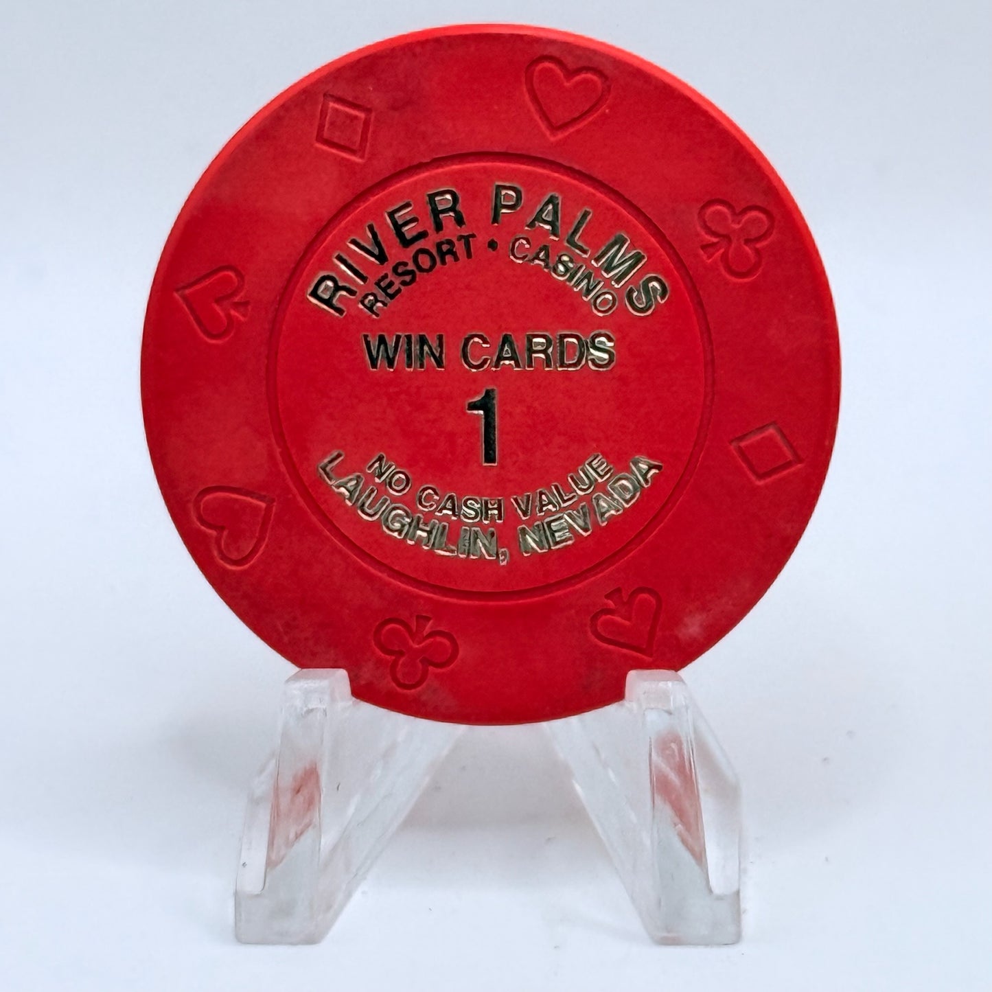 River Palms Laughlin Nevada 2008 $1 Win Cards Chips E7317