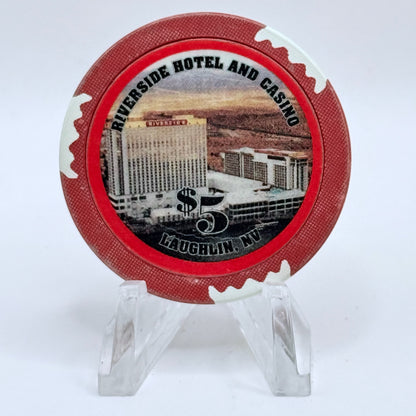 Riverside Resort Casino Laughlin Nevada 1995 $5 Casino Chip N7844