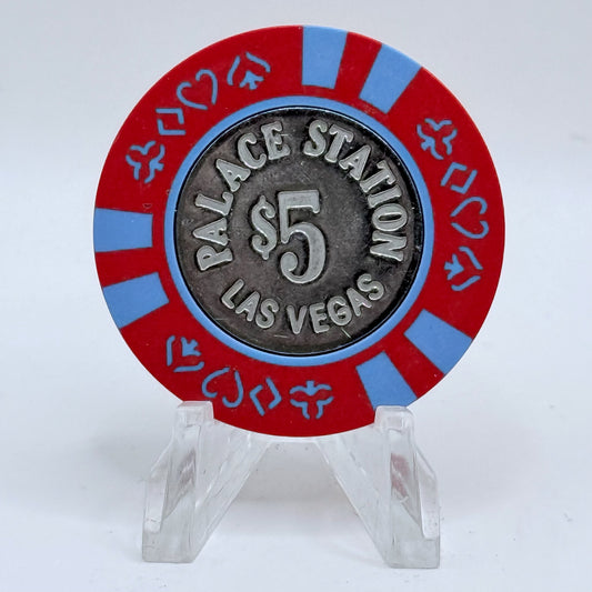Palace Station Las Vegas Nevada 1984 $5 Casino Chip N7762