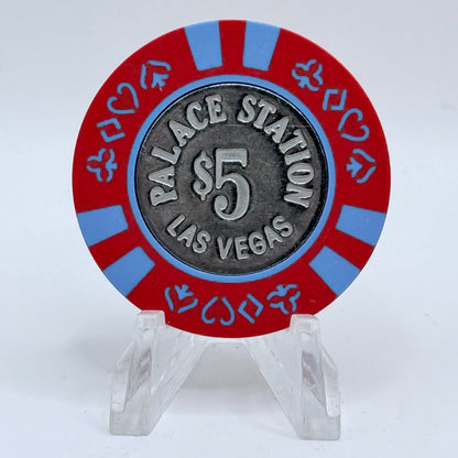 Palace Station Las Vegas Nevada 1984 $5 Casino Chip N7762