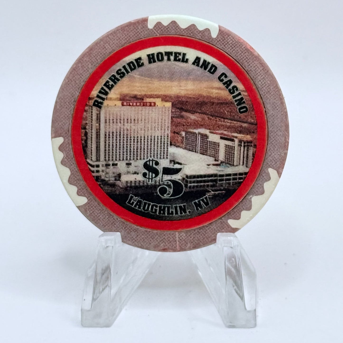 Riverside Resort Casino Laughlin Nevada 1995 $5 Casino Chip N7844