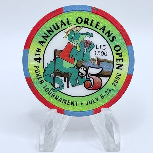 The Orleans Las Vegas Nevada 2000 '4th Annual Orleans Open' LE $5 Casino Chip V5160