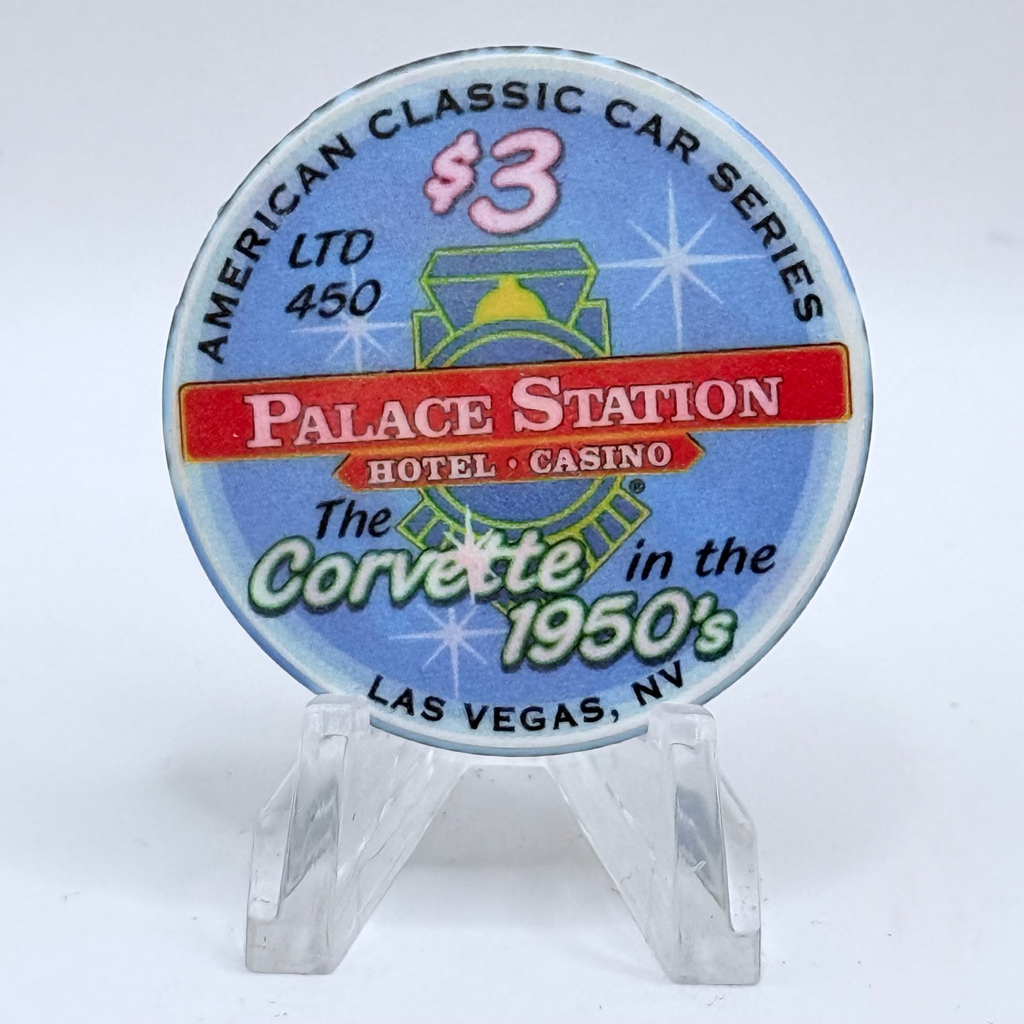 Palace Station Las Vegas Nevada 2002 LE $3 Casino Chip E1808